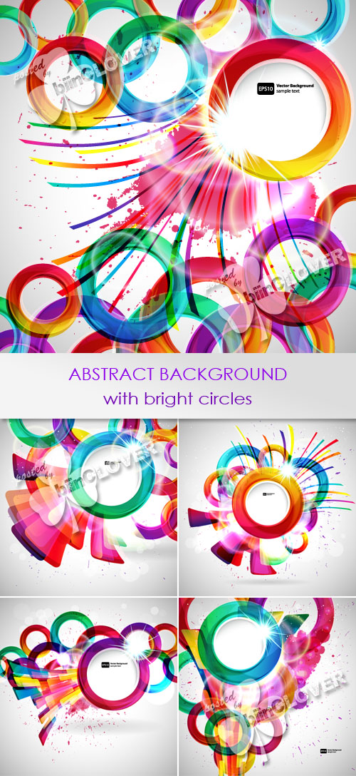 Abstract background with bright circles 0300
