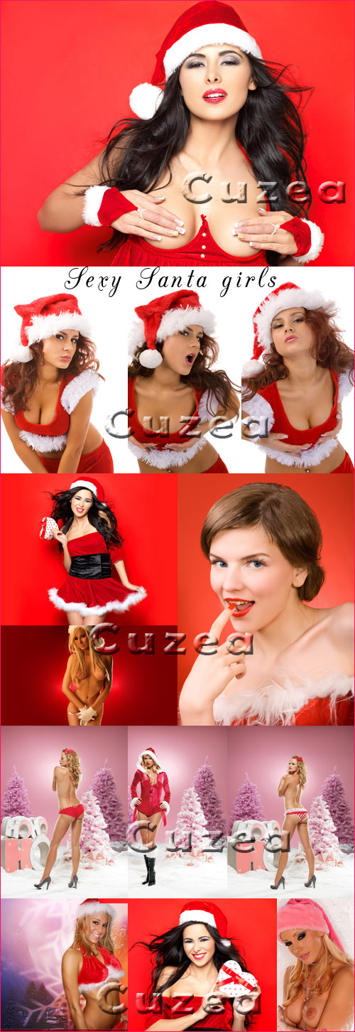    / Sexy  Santa mega-girls - Stock photo