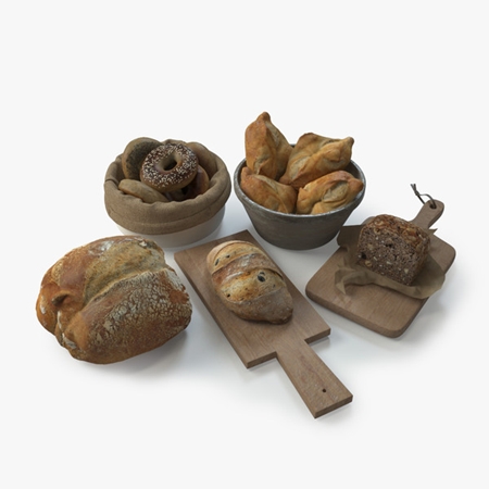 3D Model: Bread Assets