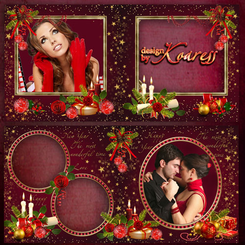 Romantic Christmas, New Years photo book - Me, you and the New Year