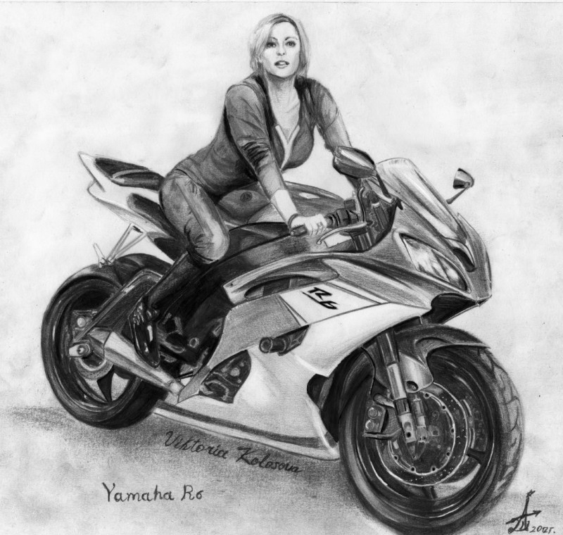 рисунки на мотоциклах 
