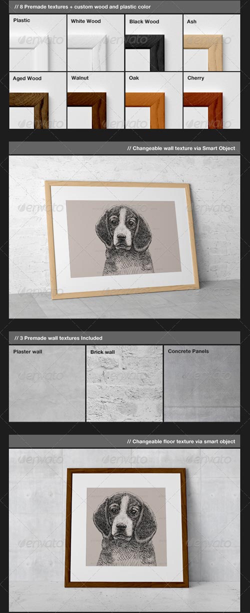 Picture / Poster Frame Mock-Up – GraphicRiver