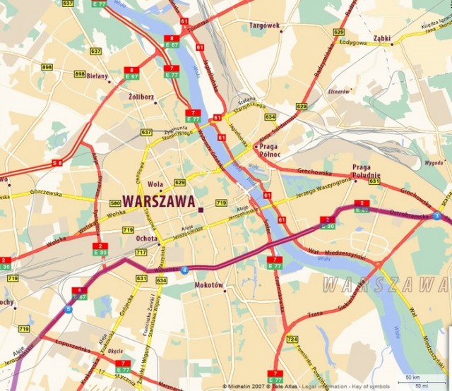 Состояние трассы А2 (Беларусь-Германия) в Польше. Эксплуатирующиеся и строящиеся участки