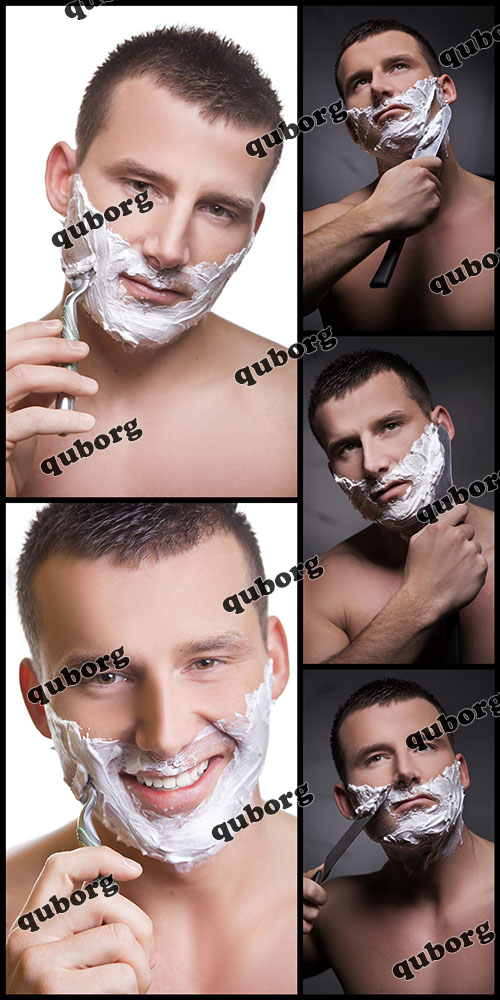 Stock Photos - Shaving Man