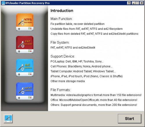 BYclouder Partition Recovery Pro 6.8.1.0