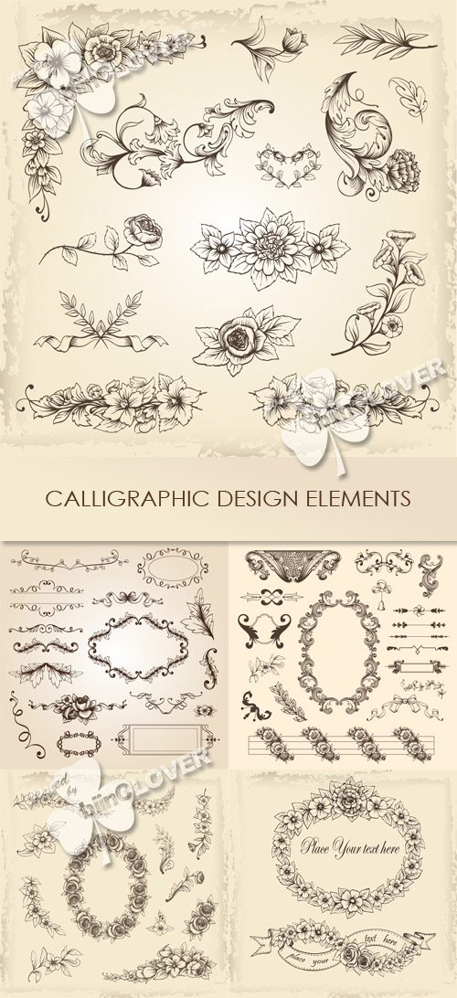 Calligraphic design elements 0410