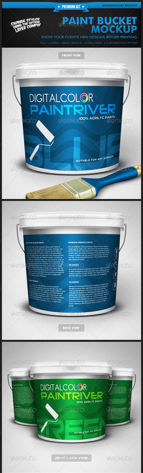  - Paint Bucket Mockup - Premium Kit - GraphicRiver