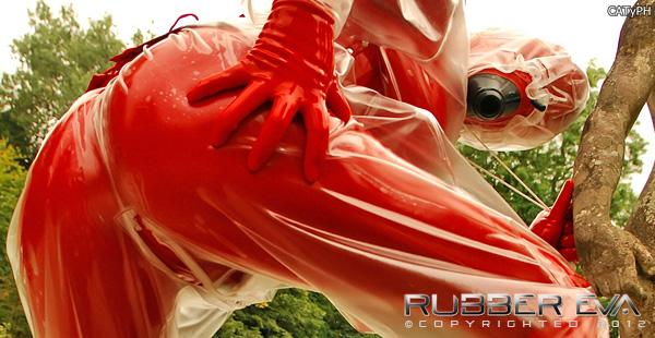 [RubberEva.com] Red Rubber and Plastic Fun /      [4 ] [2012-2013 ., Fetish, Latex, Rubber, 1080p, SiteRip]