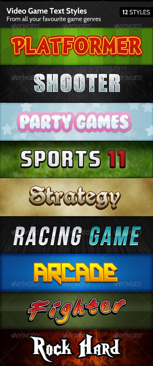 Video Game Text Styles - GraphicRiver