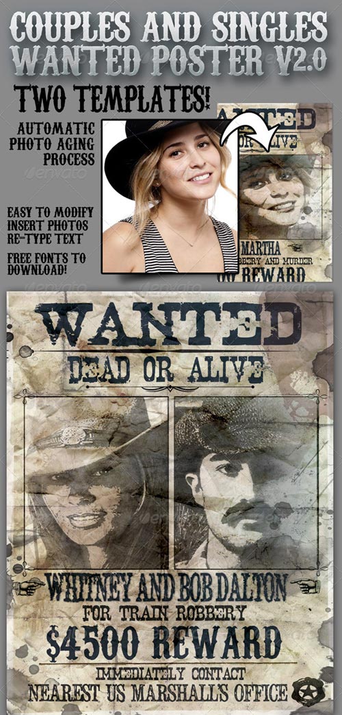 Wanted Poster for Singles and Couples V2.0 - GraphicRiver