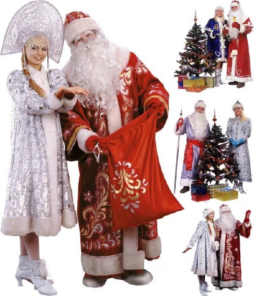 Новогодний фотосток: русские Дед Мороз и Снегурочка
