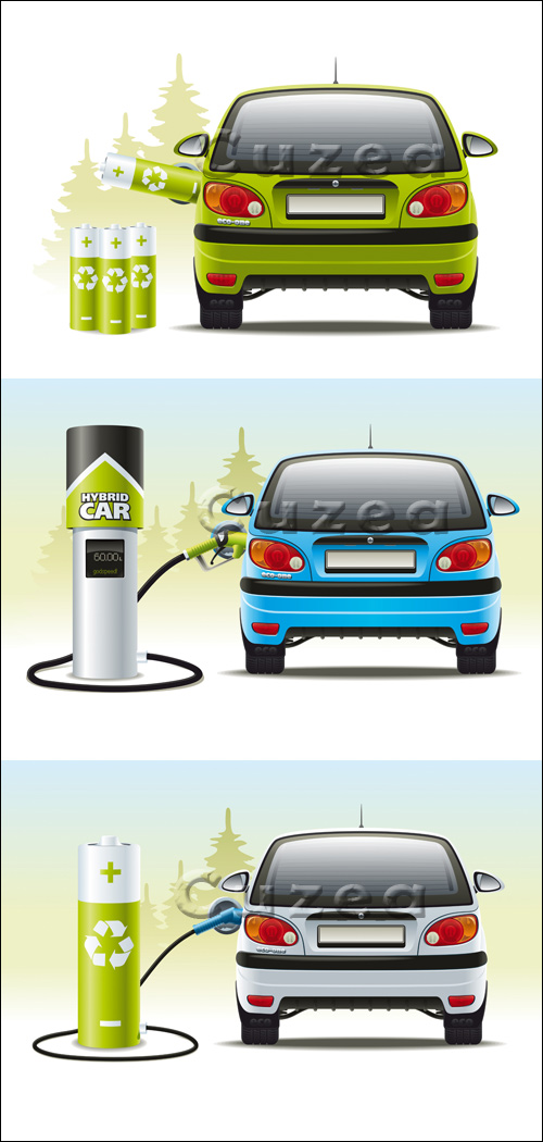      / Car ecological fuel - vector stock