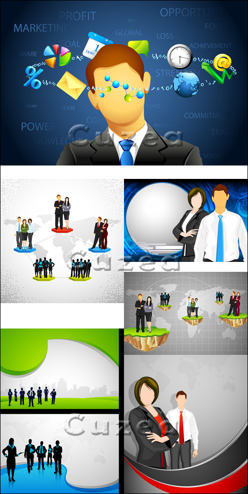    / Business people in vector stock