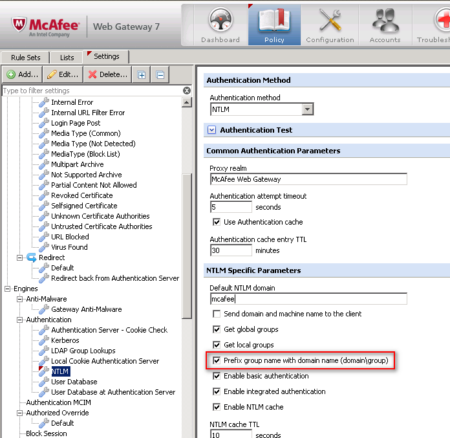 McAfee Client Proxy v1.0.9