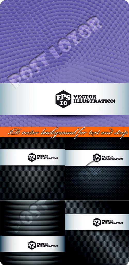 3D vector background for text and strip