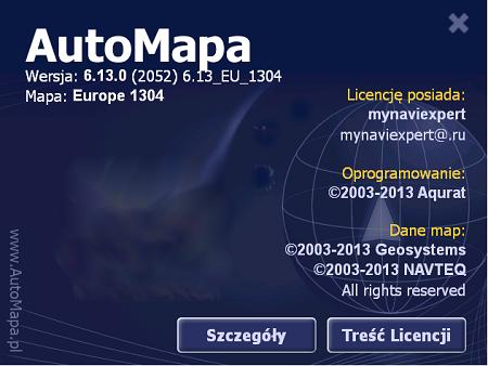 Auto Mapa 6.13 (2052) EU 1304