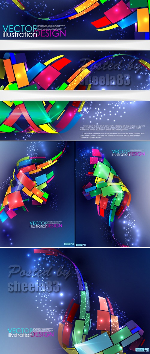 Blue Abstract Backgrounds Vector