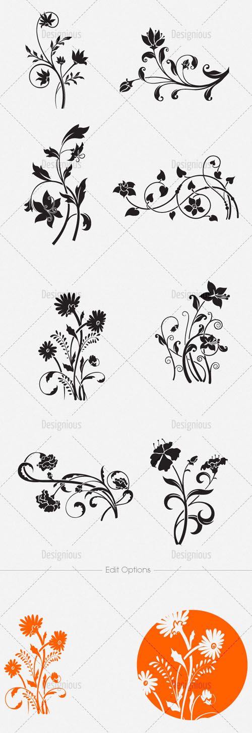 Floral Vector Set 116