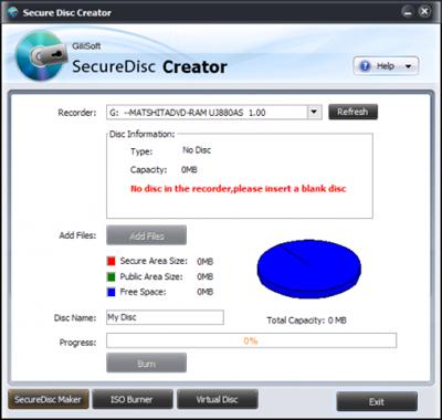 GiliSoft Secure Disc Creator 6.0