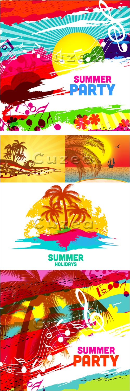     / Summer party - vector stock
