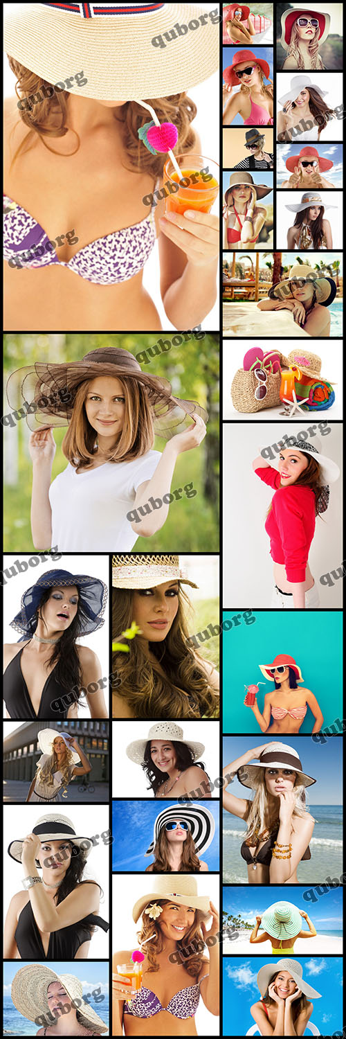 Stock Photos - Woman Wearing a Nice Summer Hat