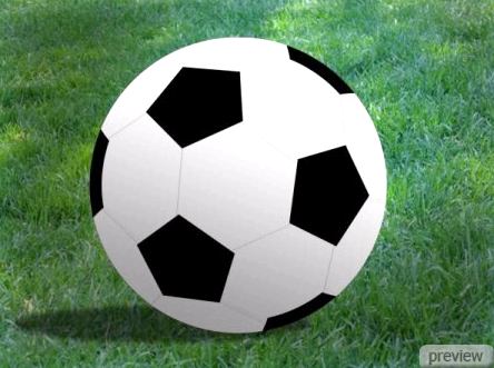 Реалистичный футбольный мяч