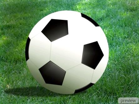 Реалистичный футбольный мяч