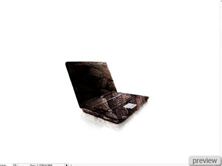 Скалистый лэптоп с эффектом небольшой ржавчиныда