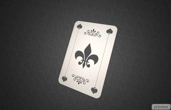 Пылающая покерная карта 