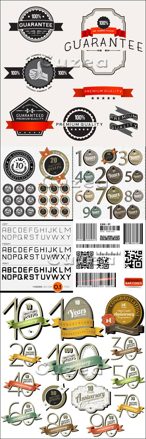    ,  6 / Vintage label and premium stickers in vector, part 6