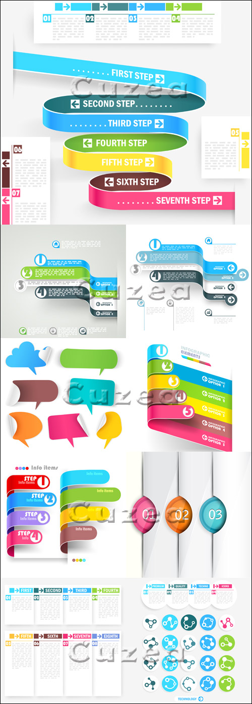       -  / Creative design patterns and abstract technology icons - vector stock