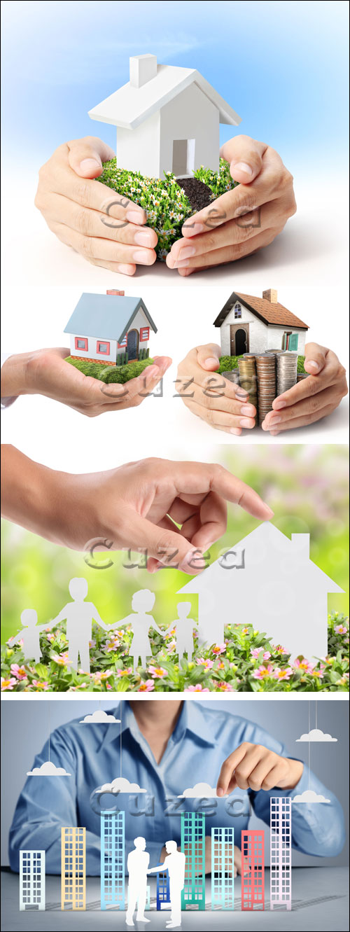    / Protect Your House in hand - stock photo