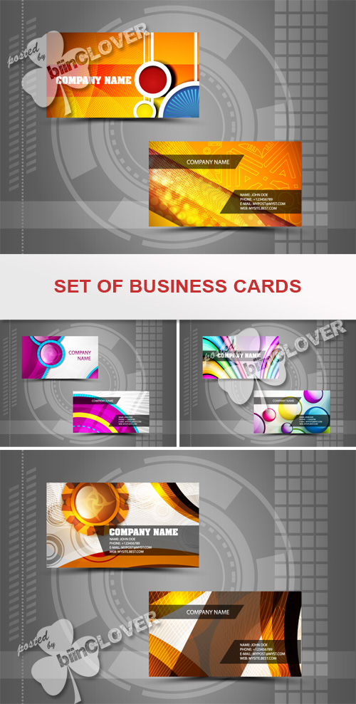 Set of business cards 0437