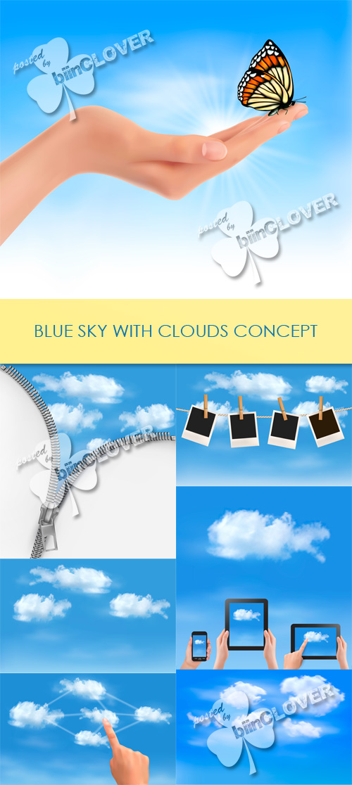 Blue sky with clouds concept 0440
