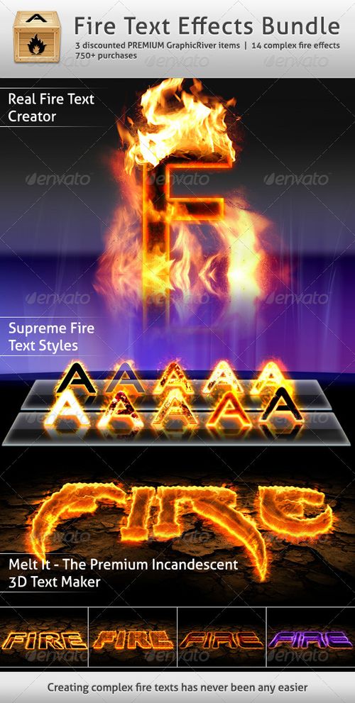 Fonts - Fire Text Effects Bundle – GraphicRiver