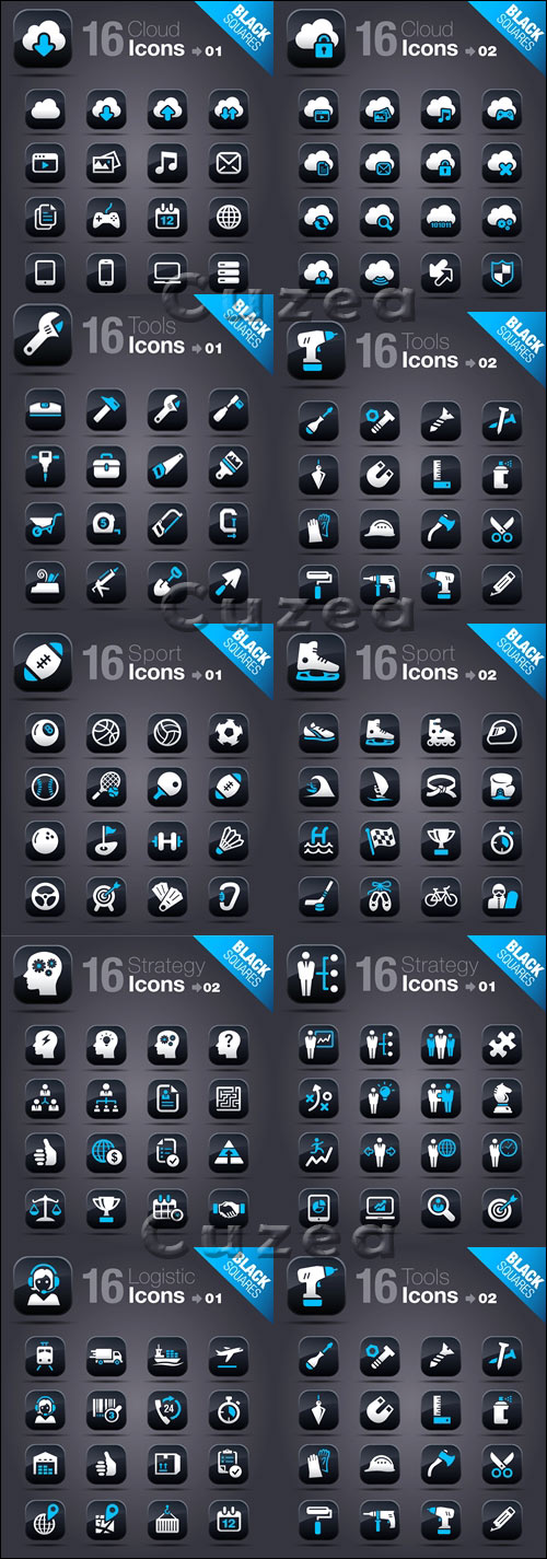  ,  2 / Icon collection, part 2 - vector stock