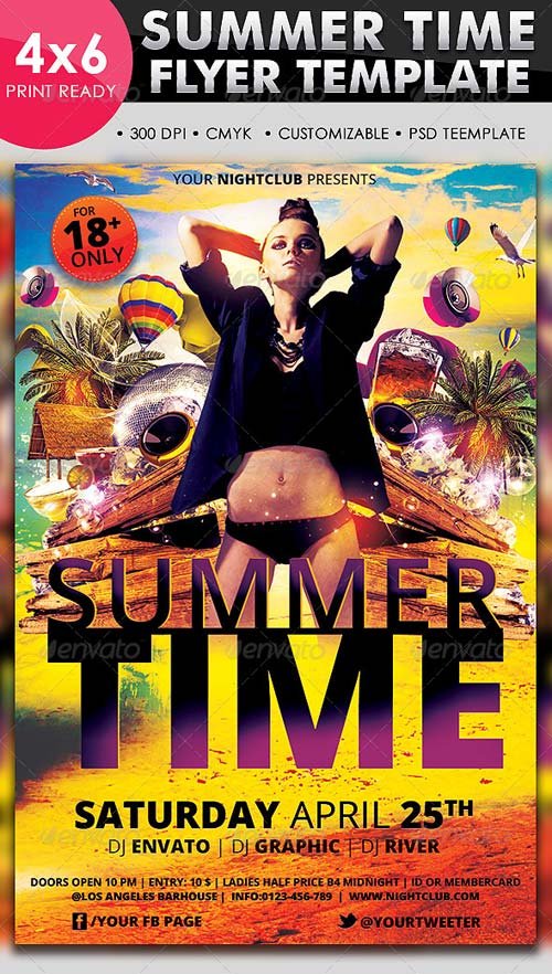 PSD - GraphicRiver Summer Time Flyer Template