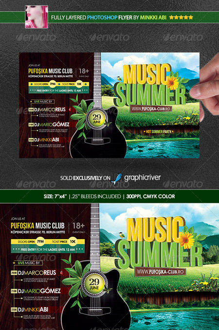 PSD - GraphicRiver Summer Music Poster Flyer