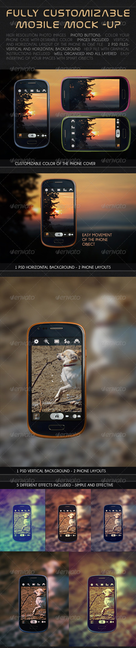 PSD - GraphicRiver Mobile Photo App Mock-up