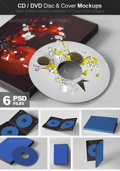 PSD - GraphicRiver CD/DVD Disc & Cover Mockups