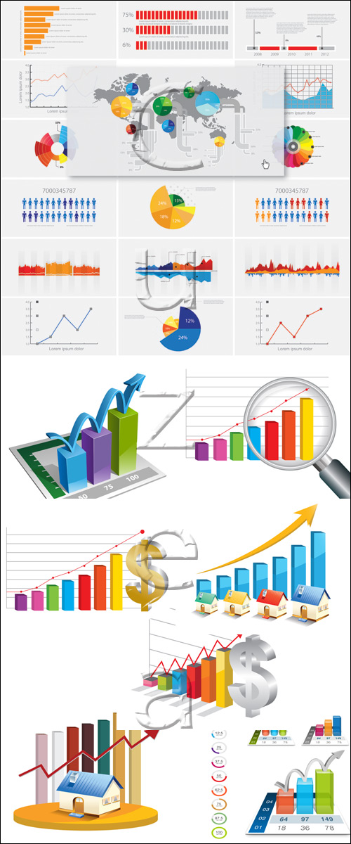    -   / Profit and growth, vector stock
