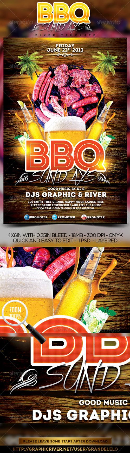 PSD - BBQ Party Flyer