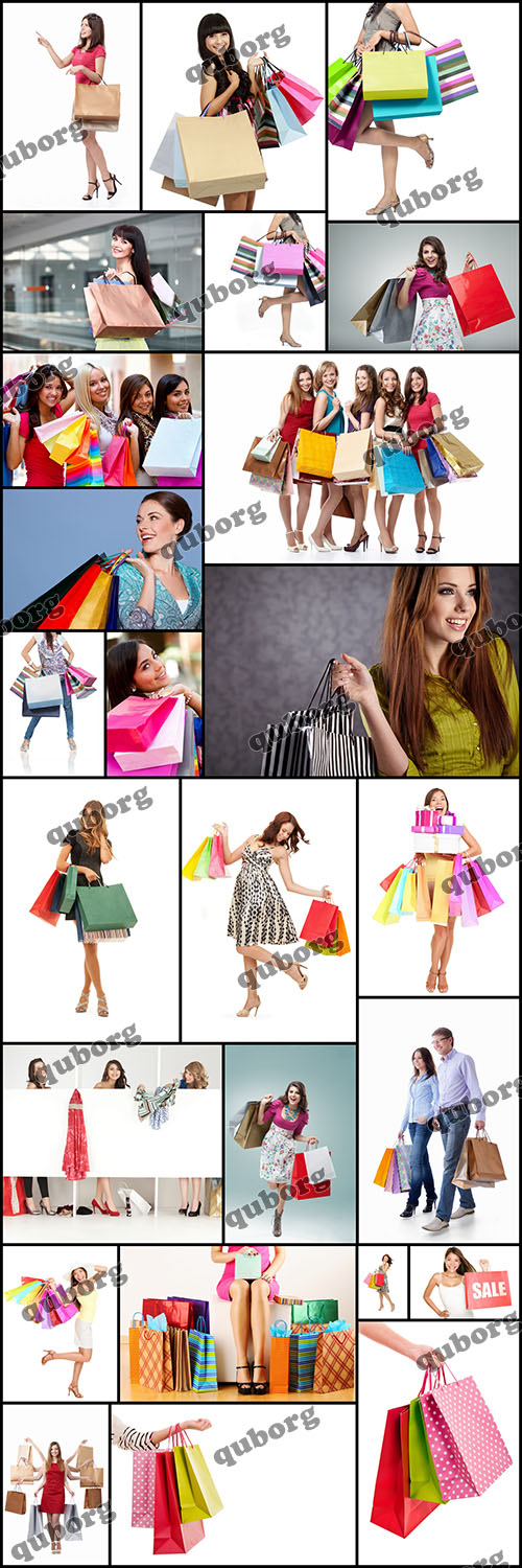Stock Photos - Woman with Shopping Bags Part 2