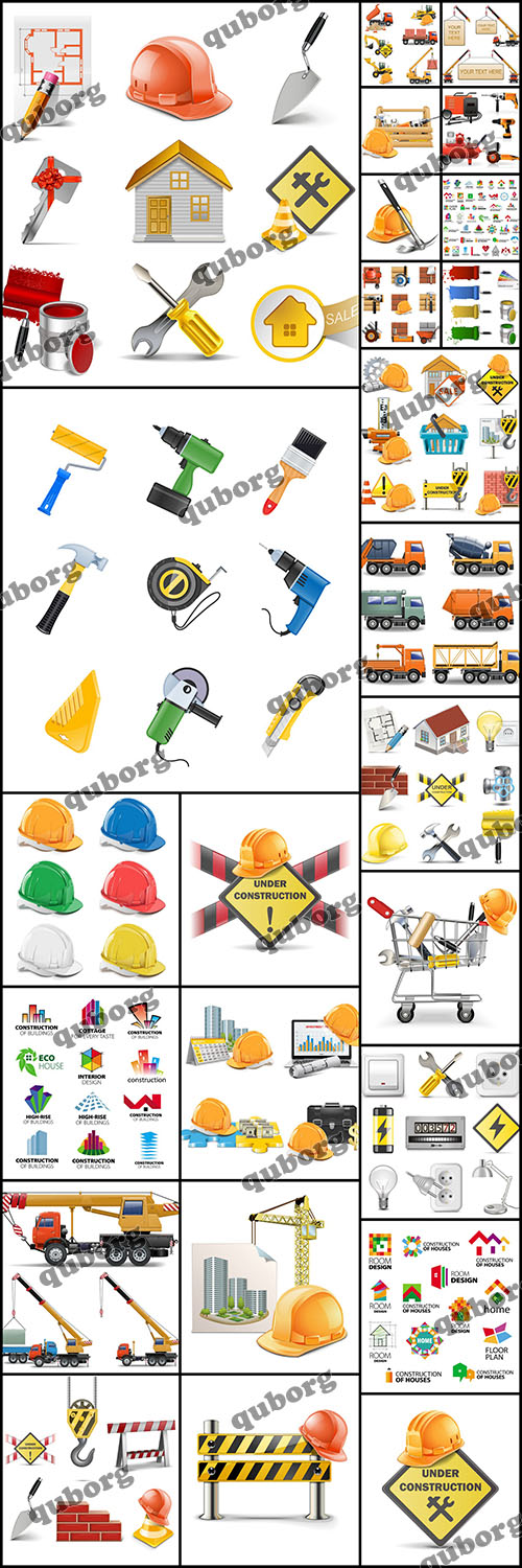 Stock Vector - Construction and Tools