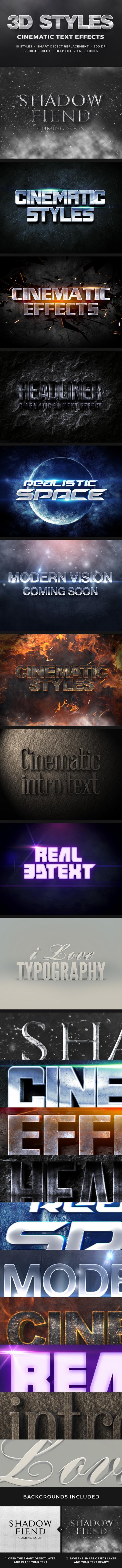 Graphicriver 3D Cinematic Text Effects Vol.1 11031893