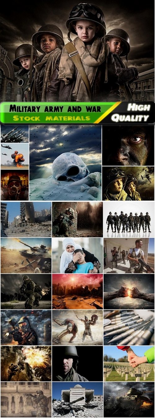 Selection of photos on theme of military army and war - 25 HQ Jpg