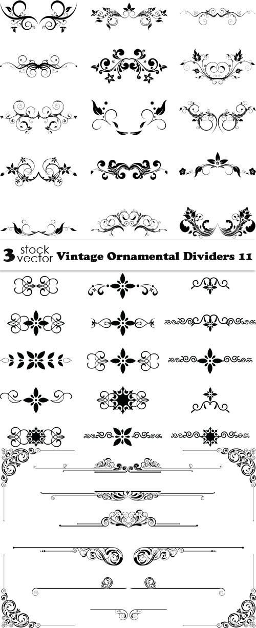 Vectors - Vintage Ornamental Dividers 11