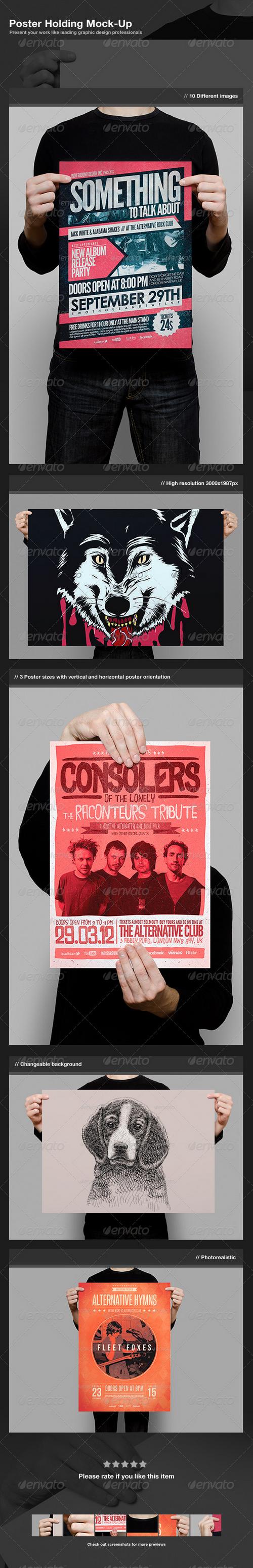 GraphicRiver - Poster Holding Mock-Up
