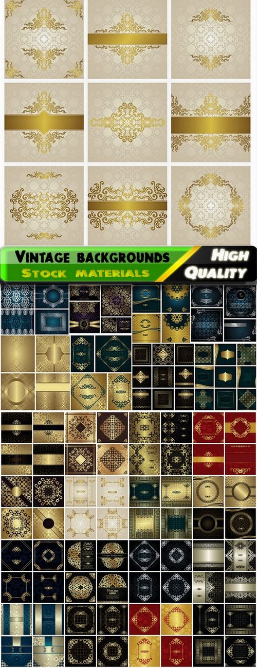Abstract vintage backgrounds and frames - 25 Eps