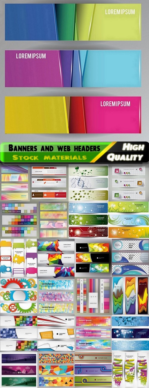 Abstract colorful banners and web headers 7